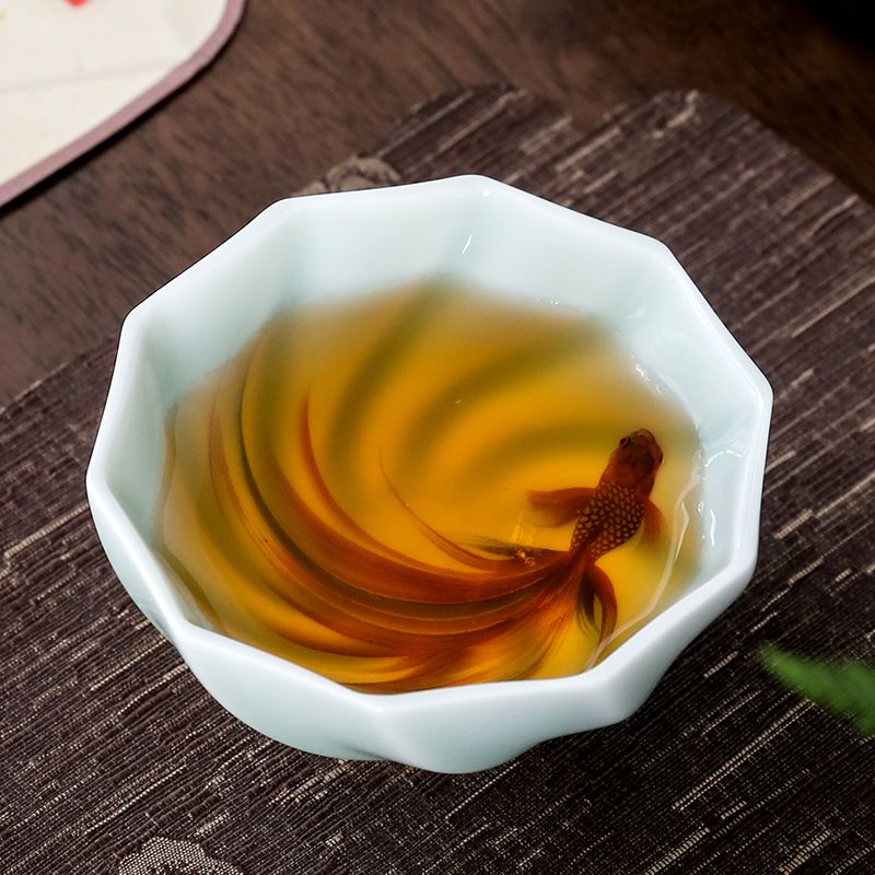 Celadon Ceramic Cup - Copos de chá celadon criativos feitos