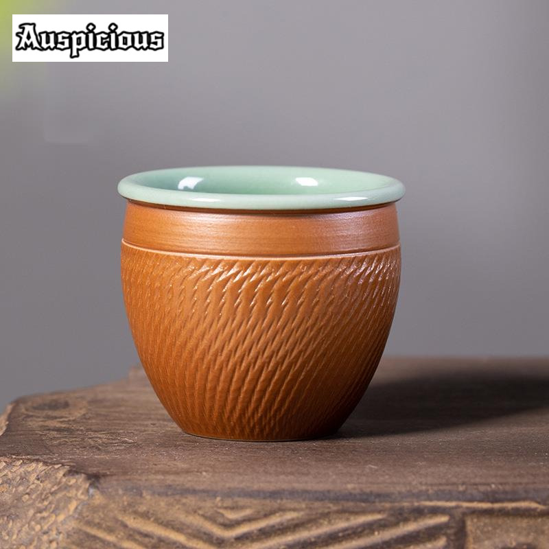 Celadon Ceramic Cup - Longquan Celadon Ceramic Teacup, faca artesanal,