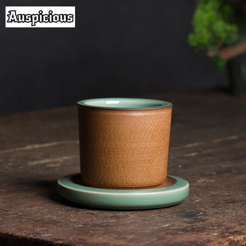 Celadon Ceramic Cup - Longquan Celadon Tea Bowl com Kit