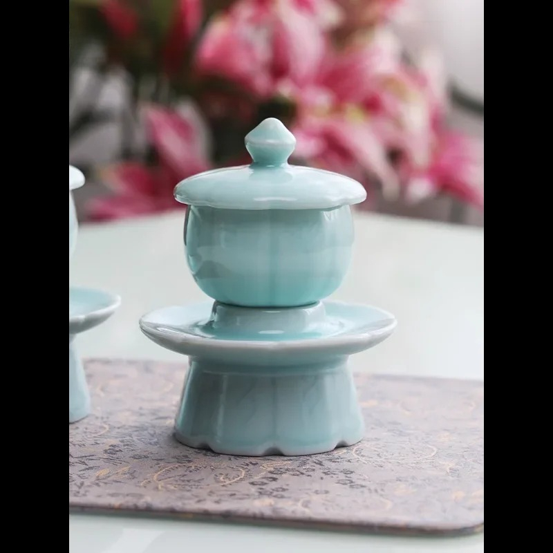 Copo de Cerâmica Celadon com Á - Celadon Ceramic Cup avaliação e preço