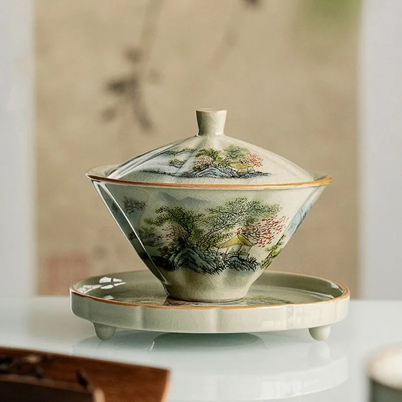 Xícara de chá de cerâmica Jing - Celadon Ceramic Cup avaliação e preço