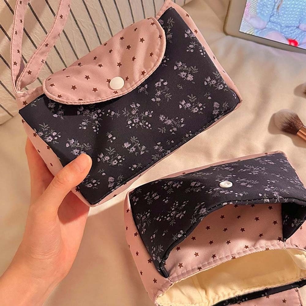 Bolsa de Maquiagem Floral Roxa - Korean Lifestyle & Kids Boutique avaliação e preço