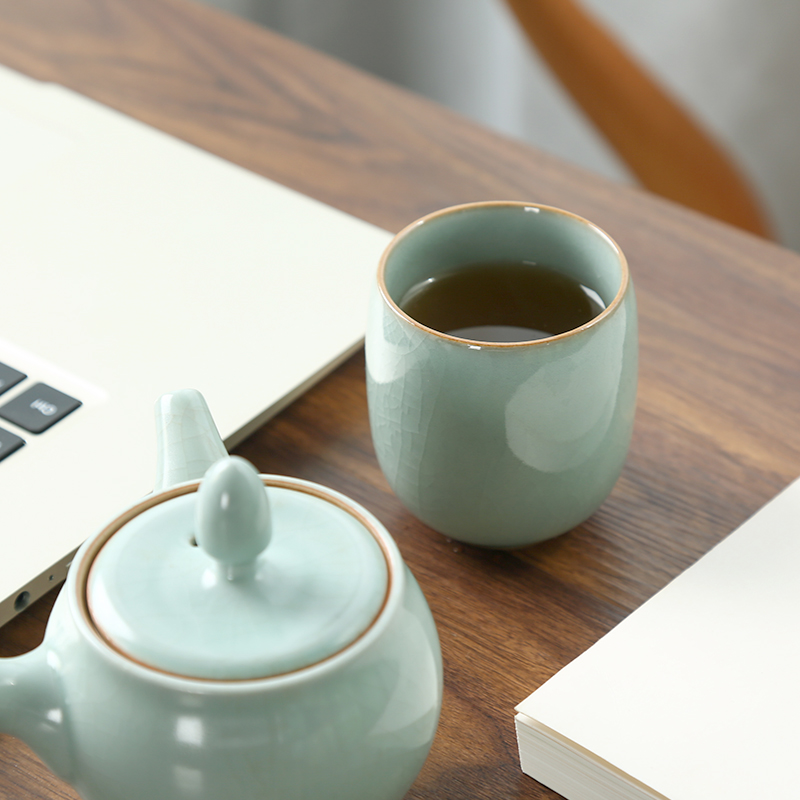 Conjunto de xícara de chá de p - Celadon Ceramic Cup avaliação e preço
