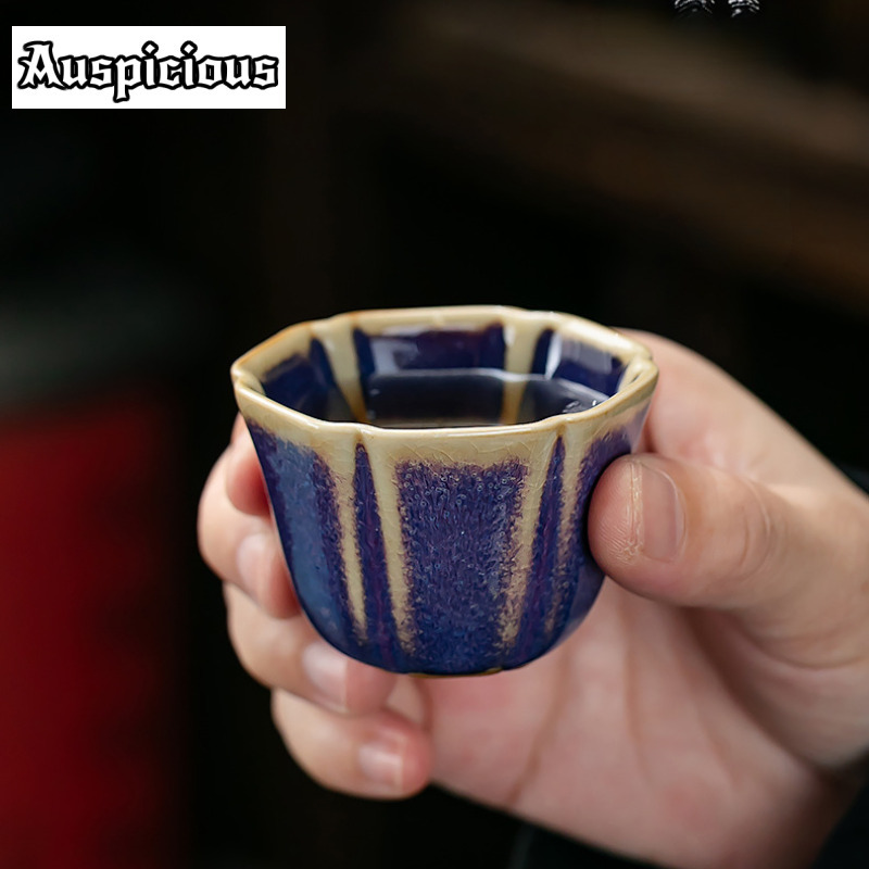 Jun forno celadon mão-agraf po - Celadon Ceramic Cup avaliação e preço